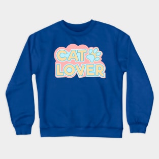 cat lover with paw Crewneck Sweatshirt